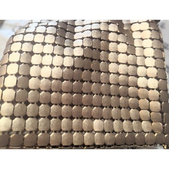 Vintage Cache Shiny Gold Metallic Evening Purse Handbag Clutch Disco 70s 80s - Picture 4 of 10